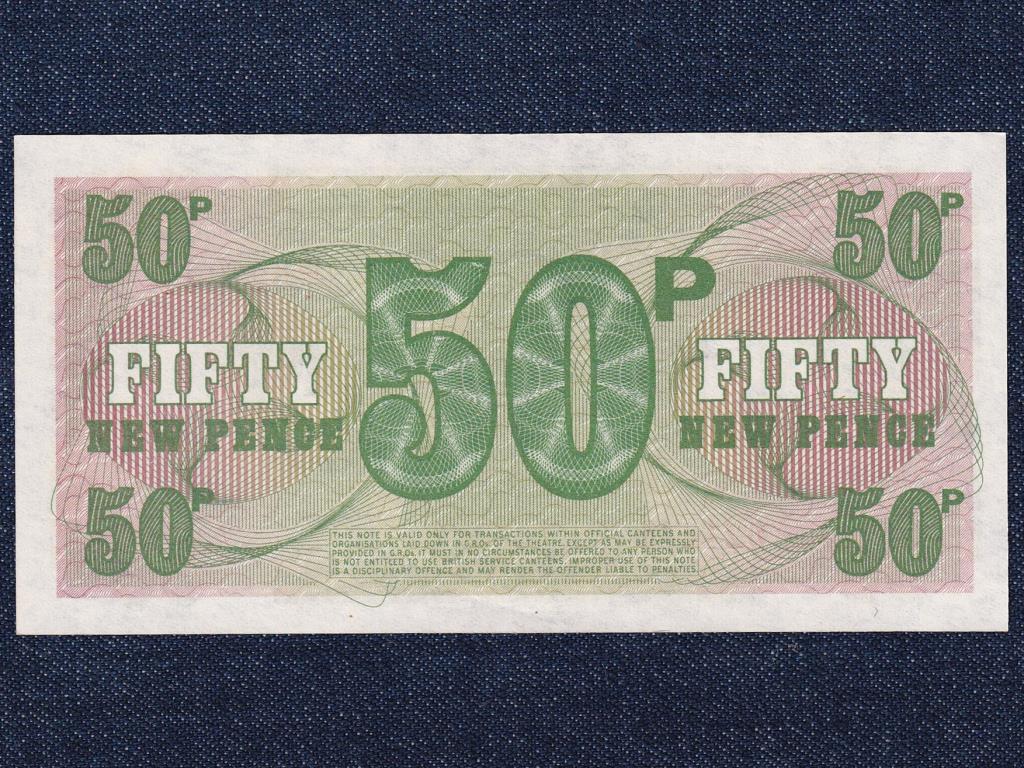 Anglia A brit fegyveres erők bankjegyei 50 New Pence bankjegy