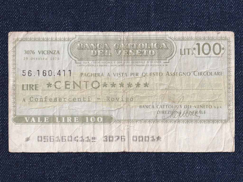Olaszorsz&aacute;g 100 L&iacute;ra bankjegy