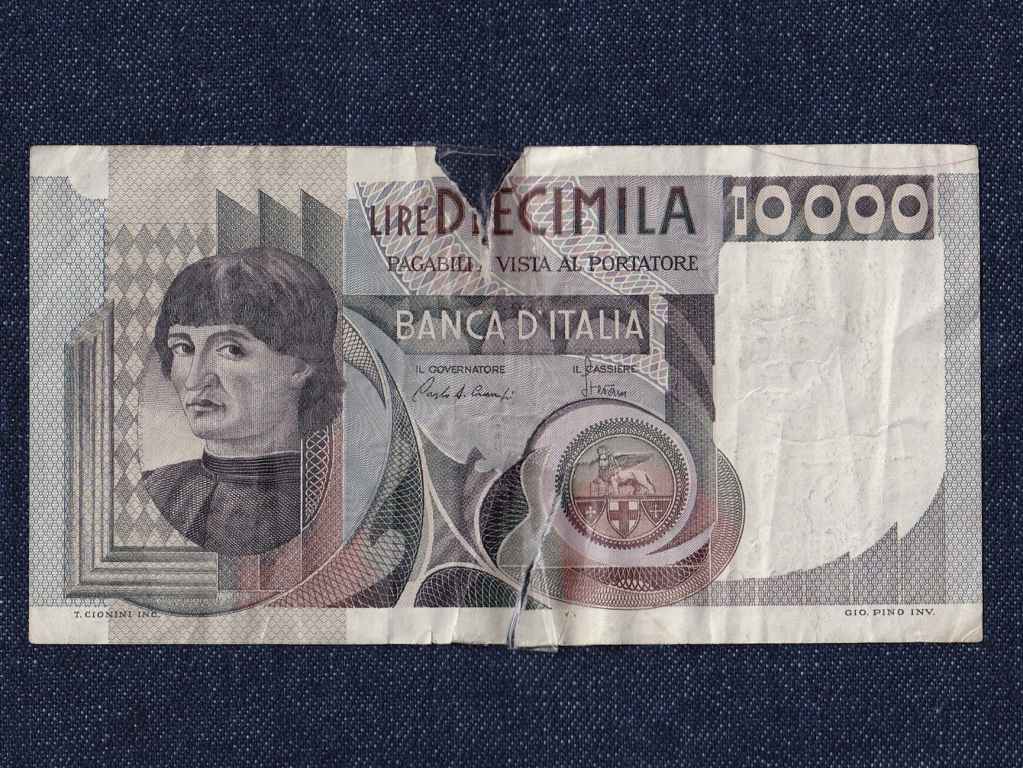 Olaszorsz&aacute;g K&ouml;zt&aacute;rsas&aacute;g (1946-) 10000 L&iacute;ra bankjegy