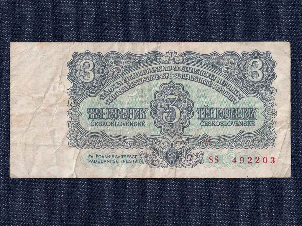 Csehszlov&aacute;kia 3 Korona bankjegy