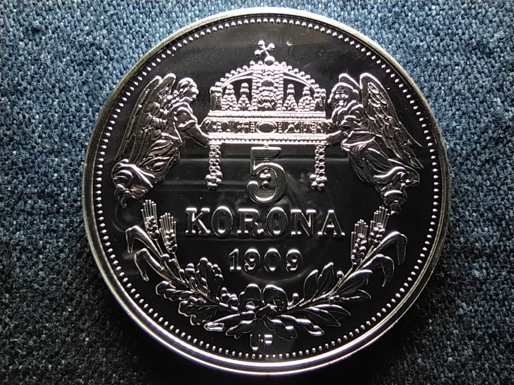 Kir&aacute;lyi Koron&aacute;k Ut&aacute;nveretben Zsigmond 5 korona .999 ez&uuml;st