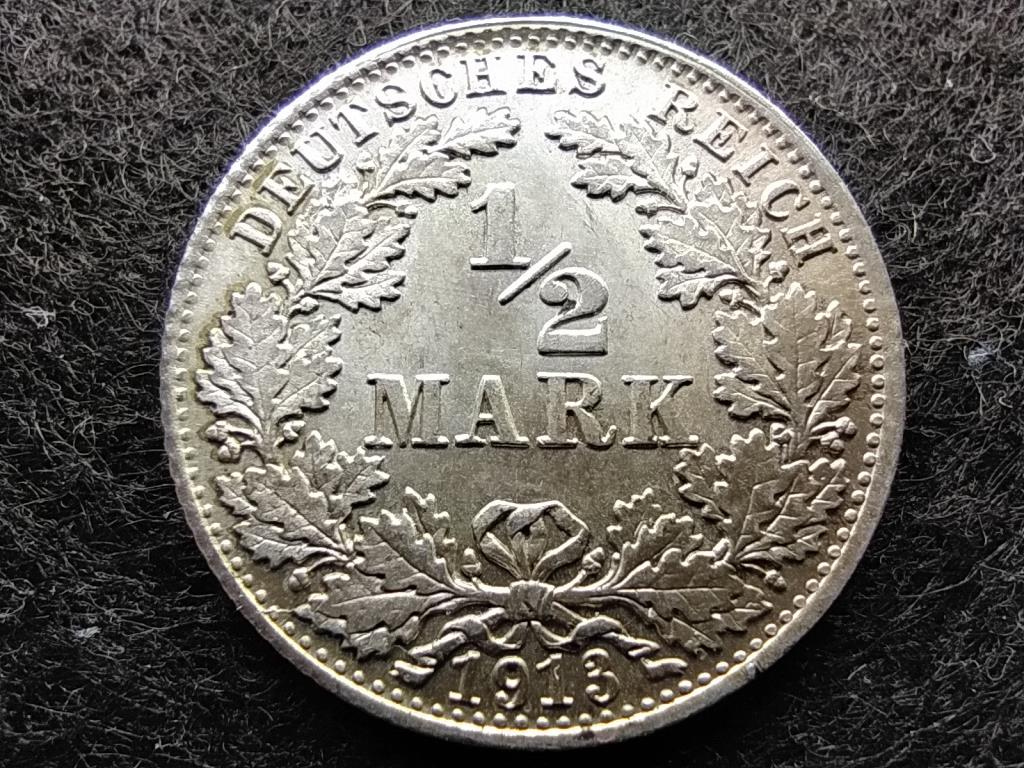 N&eacute;metorsz&aacute;g M&aacute;sodik Birodalom II. Vilmos (1888-1918) .900 ez&uuml;st 1/2 M&aacute;rka