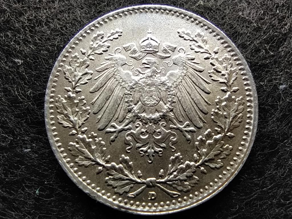 N&eacute;metorsz&aacute;g M&aacute;sodik Birodalom II. Vilmos (1888-1918) .900 ez&uuml;st 1/2 M&aacute;rka