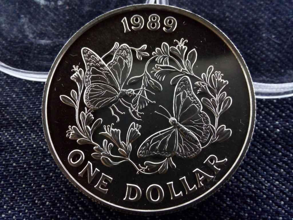 Bermuda Monarch pillang&oacute;k .925 ez&uuml;st 1 Doll&aacute;r