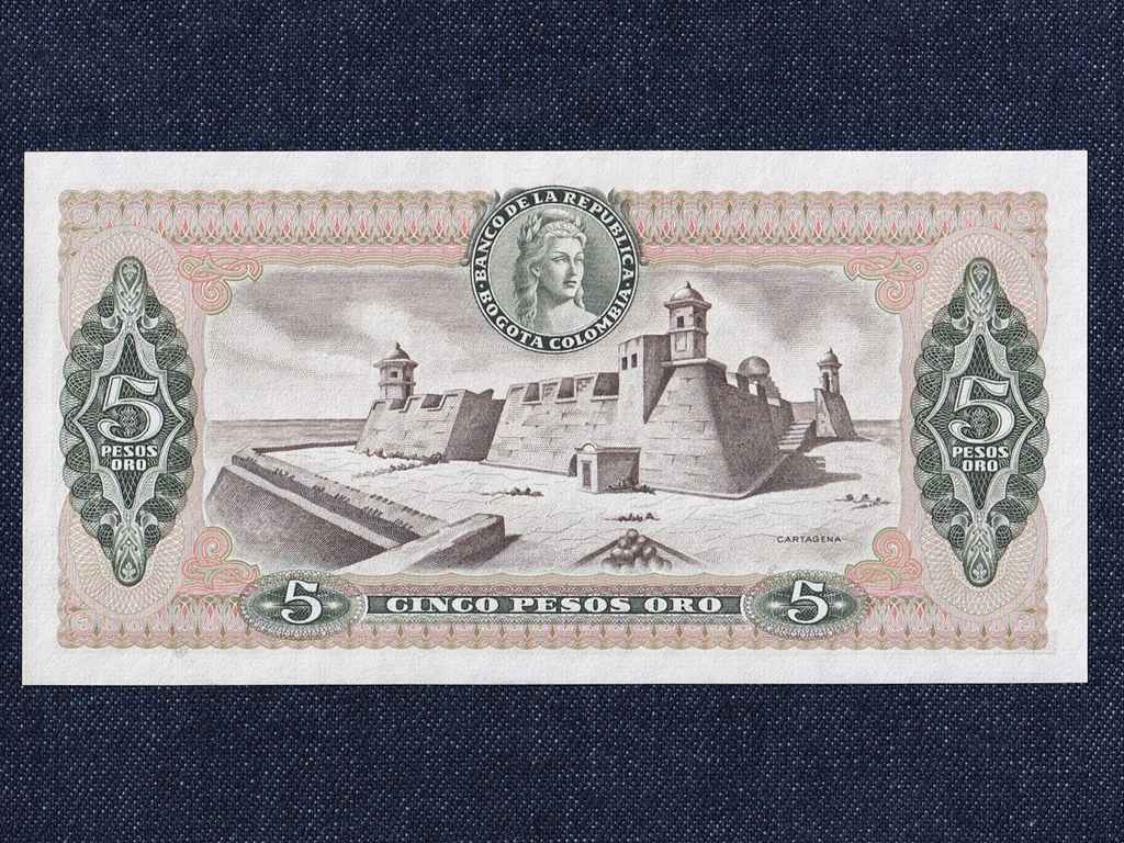 Kolumbia 5 Pez&oacute; bankjegy