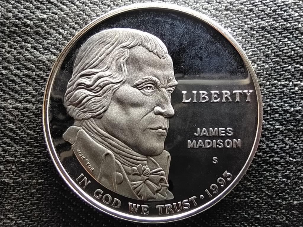 USA James Madison Emberi Jogok Nyilatkozat .900 ez&uuml;st 1 Doll&aacute;r
