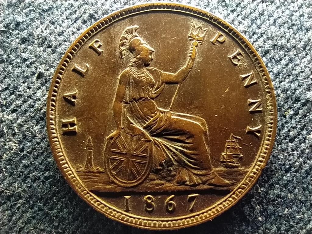 Anglia Vikt&oacute;ria (1837-1901) 1/2 Penny
