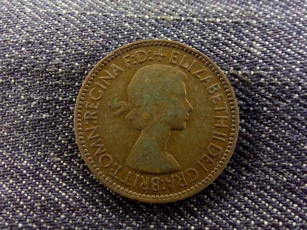 Anglia II. Erzs&eacute;bet bronz 1/2 Penny