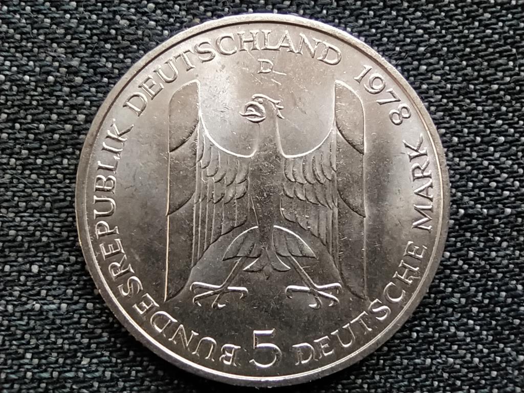 N&eacute;metorsz&aacute;g 100 &eacute;ve sz&uuml;letett Gustav Stresemann .625 ez&uuml;st 5 M&aacute;rka