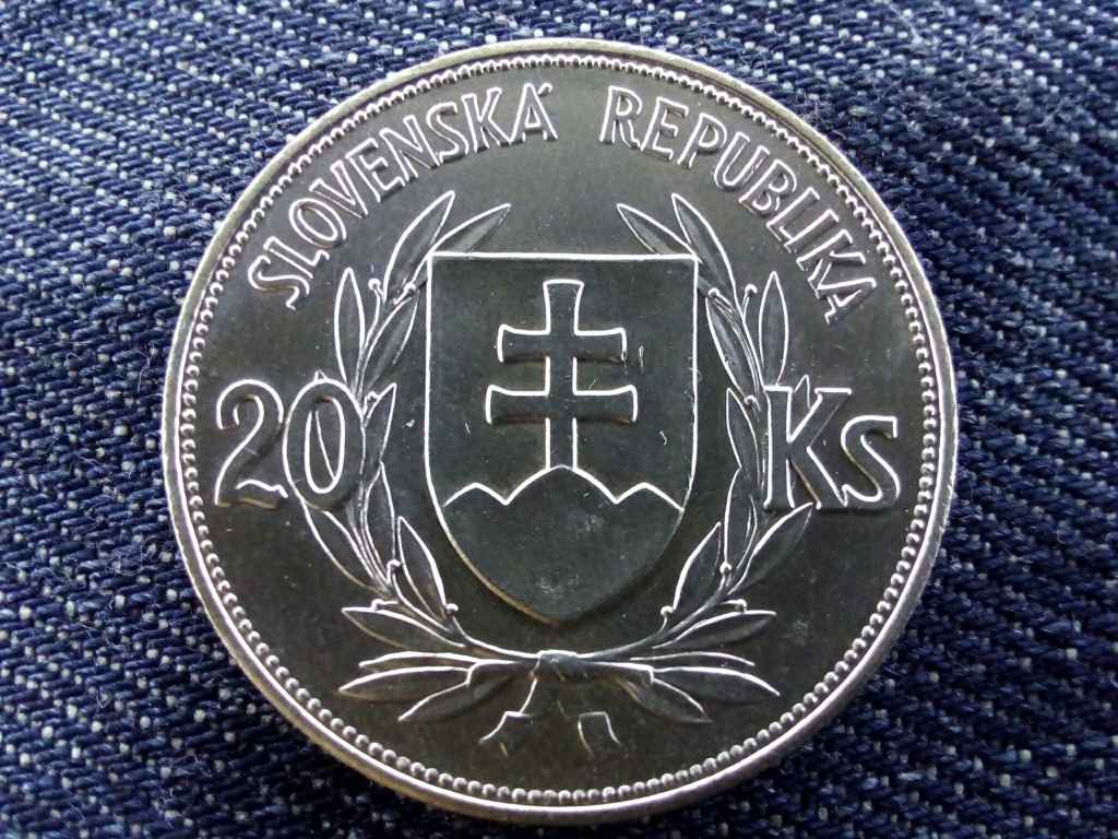 Szlov&aacute;kia Szlov&aacute;k K&ouml;zt&aacute;rsas&aacute;g első eln&ouml;ke 1939 .500 ez&uuml;st 20 Korona
