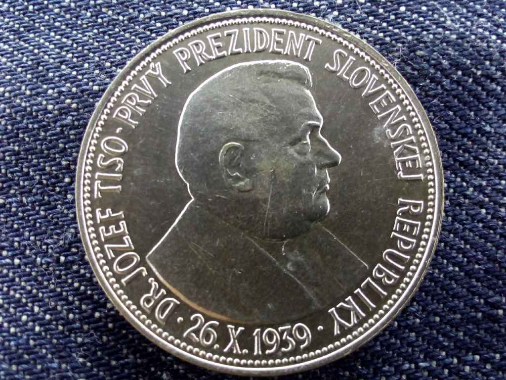 Szlov&aacute;kia Szlov&aacute;k K&ouml;zt&aacute;rsas&aacute;g első eln&ouml;ke 1939 .500 ez&uuml;st 20 Korona