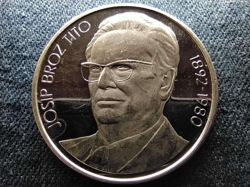 Jugoszl&aacute;via Joseph Tito hal&aacute;la .750 ez&uuml;st 1000 D&iacute;n&aacute;r