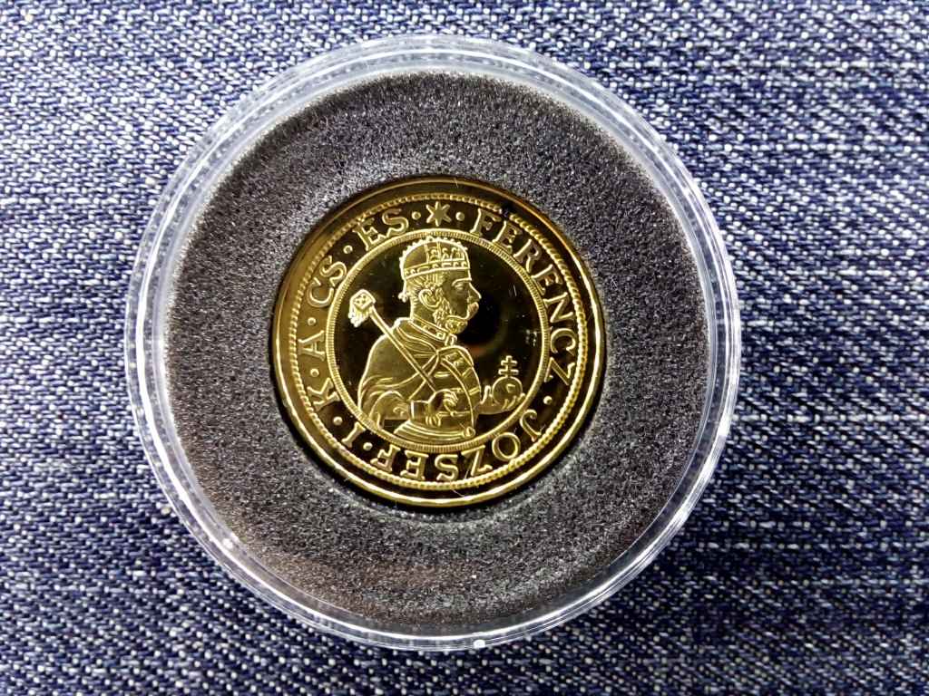 Magyar aranyp&eacute;nzek ut&aacute;nveretben Ferenc J&oacute;zsef millenniumi aranytall&eacute;r 1896 .999 ez&uuml;st