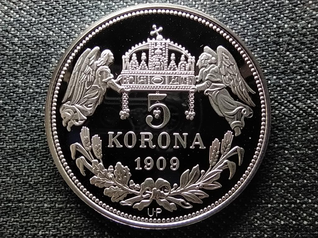 Kir&aacute;lyi Koron&aacute;k Ut&aacute;nveretben Ferenc J&oacute;zsef 5 korona .999 ez&uuml;st