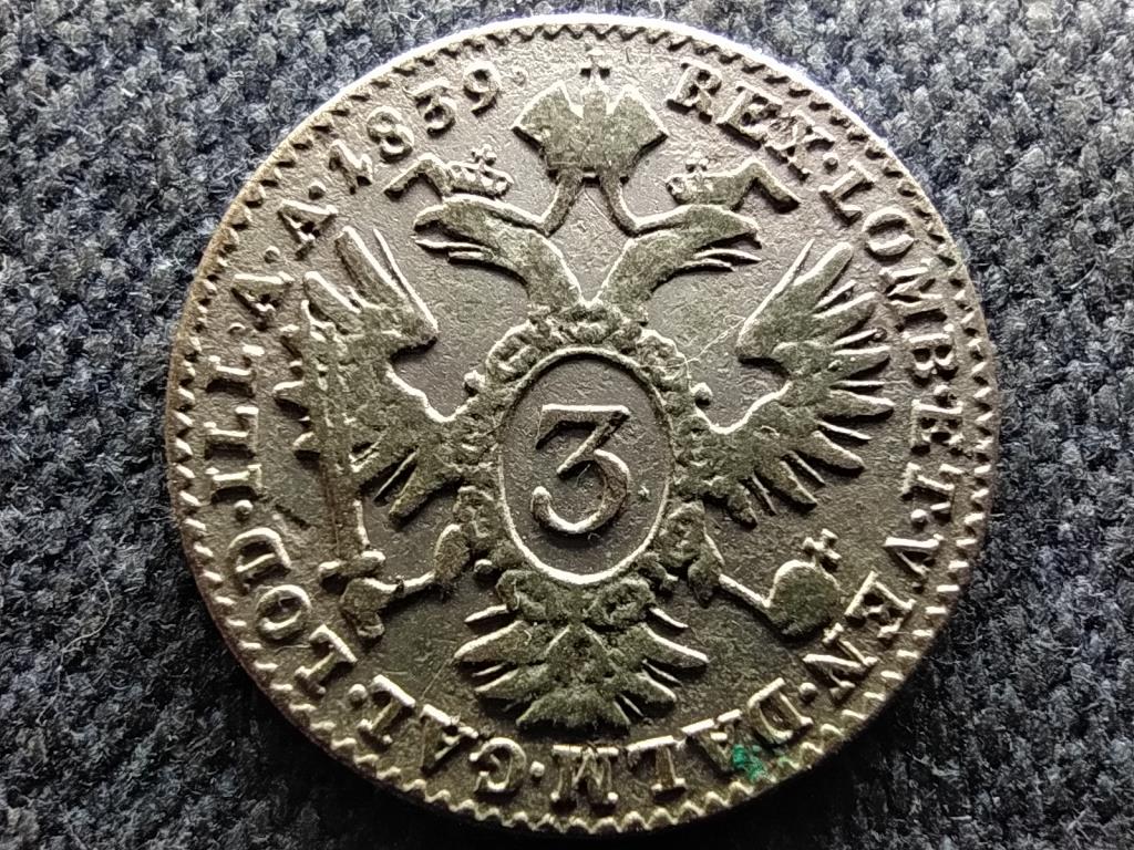 Ausztria V. Ferdin&aacute;nd (1835-1848) .346 ez&uuml;st 3 Krajc&aacute;r