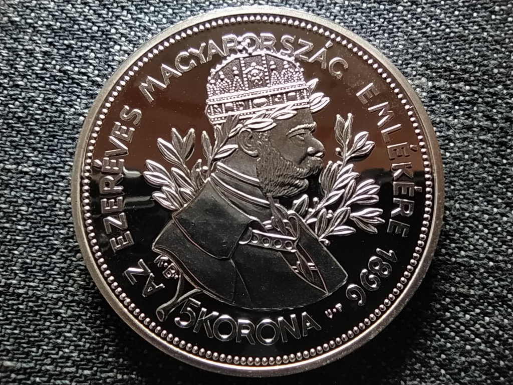 Osztr&aacute;k-Magyar Monarchia p&eacute;nzei ut&aacute;nveretben 5 korona, 1896