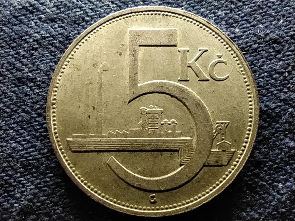 Csehszlov&aacute;kia Első K&ouml;zt&aacute;rsas&aacute;g (1918-1938) .500 Ez&uuml;st 5 Korona 