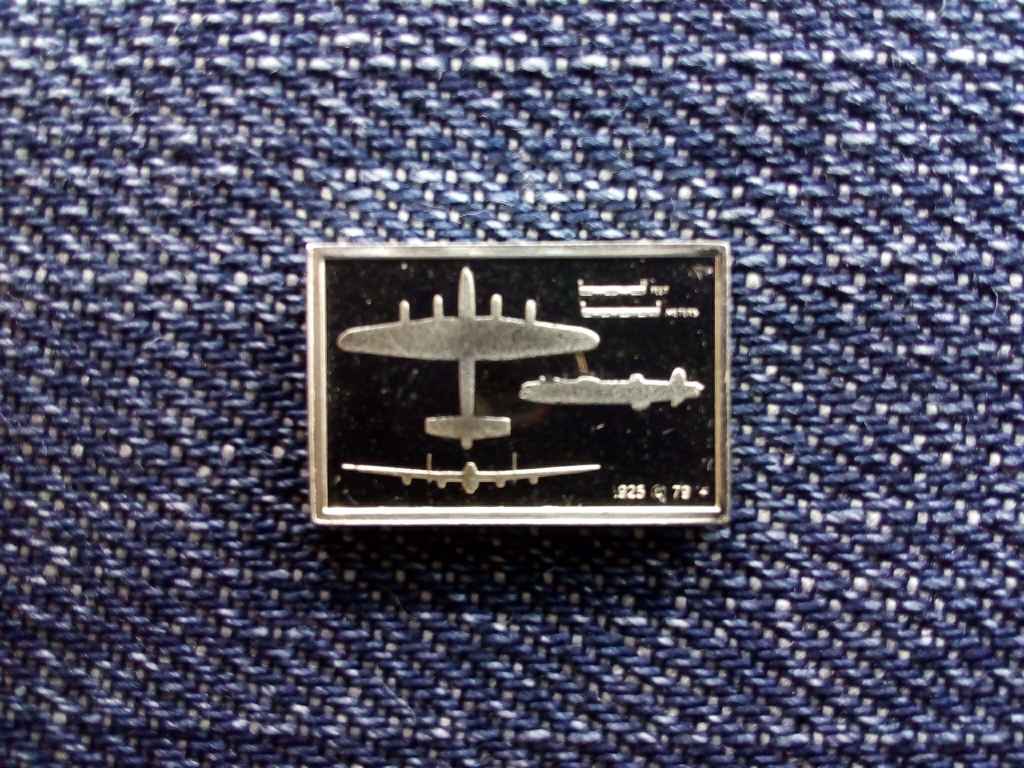 USA Franklin Rep&uuml;lős Mini-Ingot Avro Lancaster .925 ez&uuml;st
