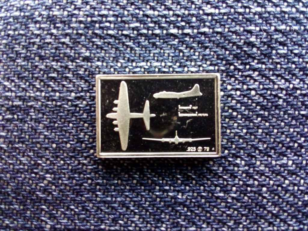 USA Franklin Rep&uuml;lős Mini-Ingot Boeing B-17 .925 ez&uuml;st