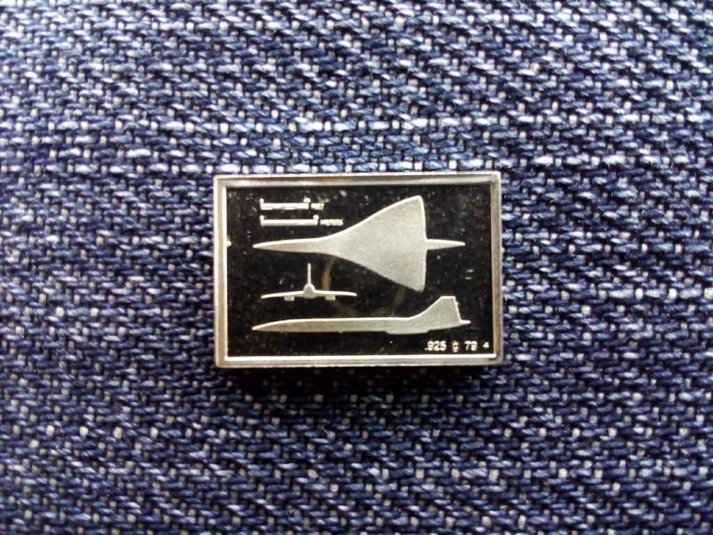 USA Franklin Rep&uuml;lős Mini-Ingot Concorde .925 ez&uuml;st
