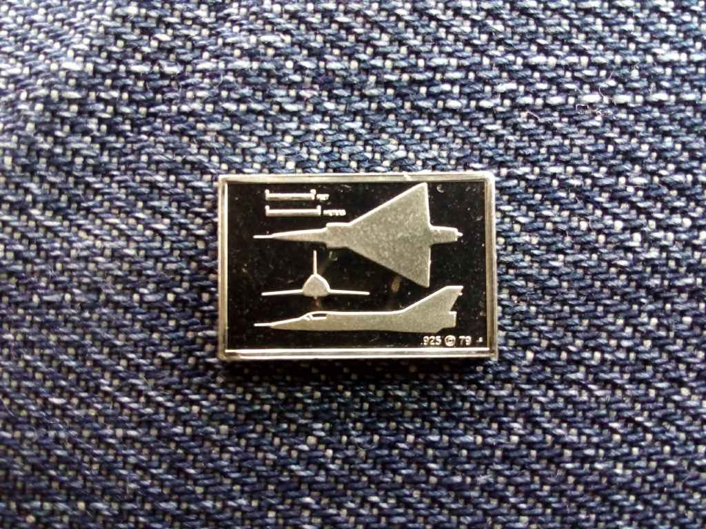 USA Franklin Rep&uuml;lős Mini-Ingot Dassault Mirage III .925 ez&uuml;st