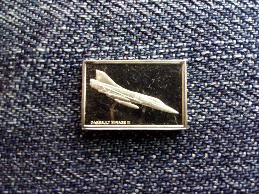USA Franklin Rep&uuml;lős Mini-Ingot Dassault Mirage III .925 ez&uuml;st