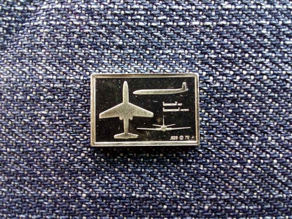 USA Franklin Rep&uuml;lős Mini-Ingot De Havilland Comet .925 ez&uuml;st
