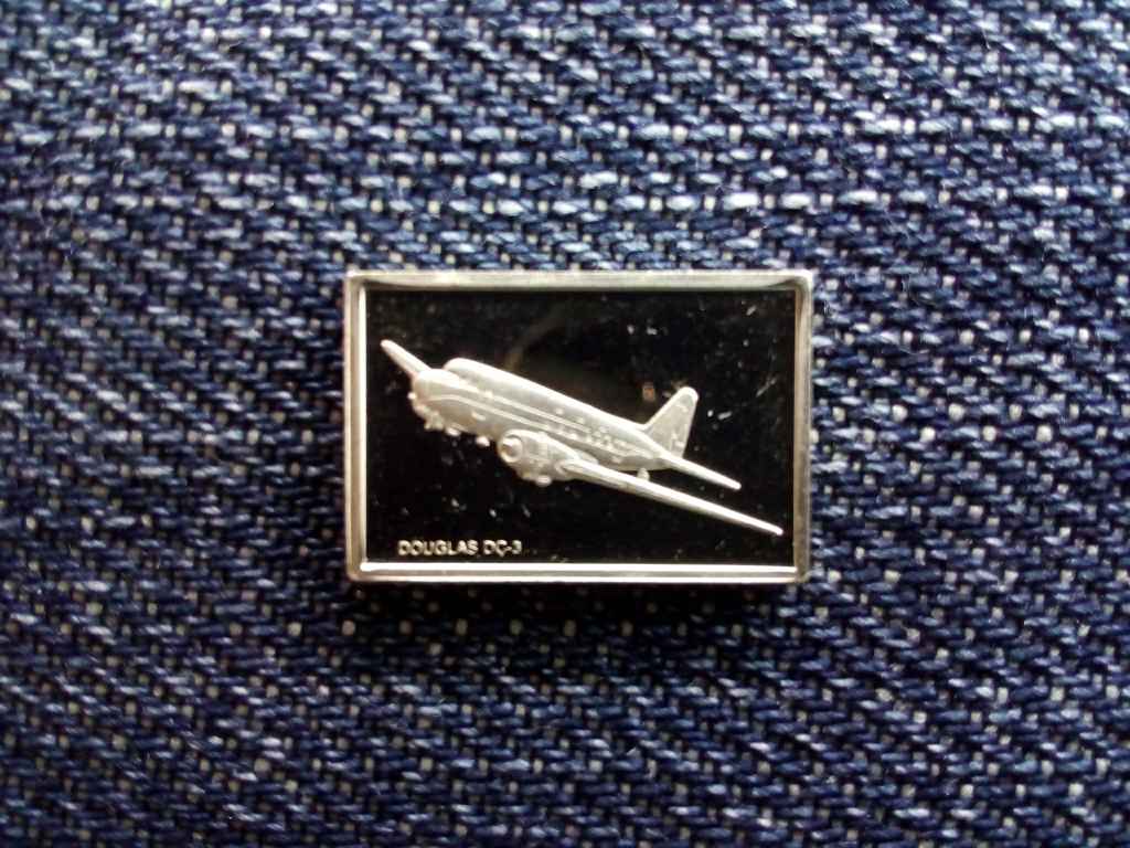 USA Franklin Rep&uuml;lős Mini-Ingot Douglas DC-3 .925 ez&uuml;st