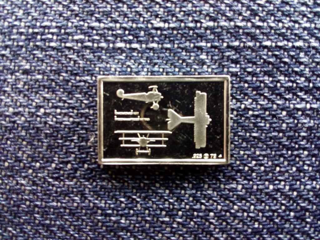 USA Franklin Rep&uuml;lős Mini-Ingot Fokker Dr.I .925 ez&uuml;st