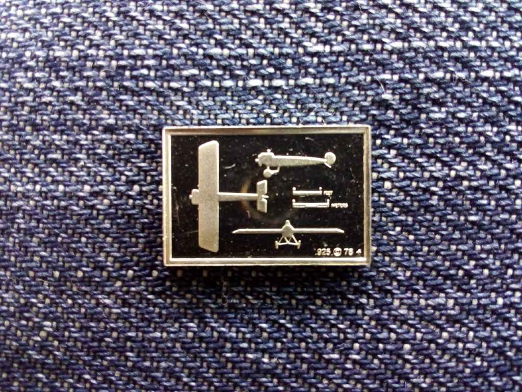 USA Franklin Rep&uuml;lős Mini-Ingot Fokker E .925 ez&uuml;st