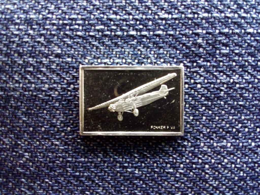 USA Franklin Rep&uuml;lős Mini-Ingot Fokker F.VII .925 ez&uuml;st