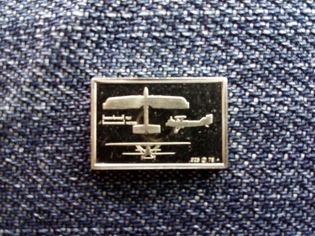USA Franklin Rep&uuml;lős Mini-Ingot Gyűjtem&eacute;ny Junkers J 1 .925 ez&uuml;st