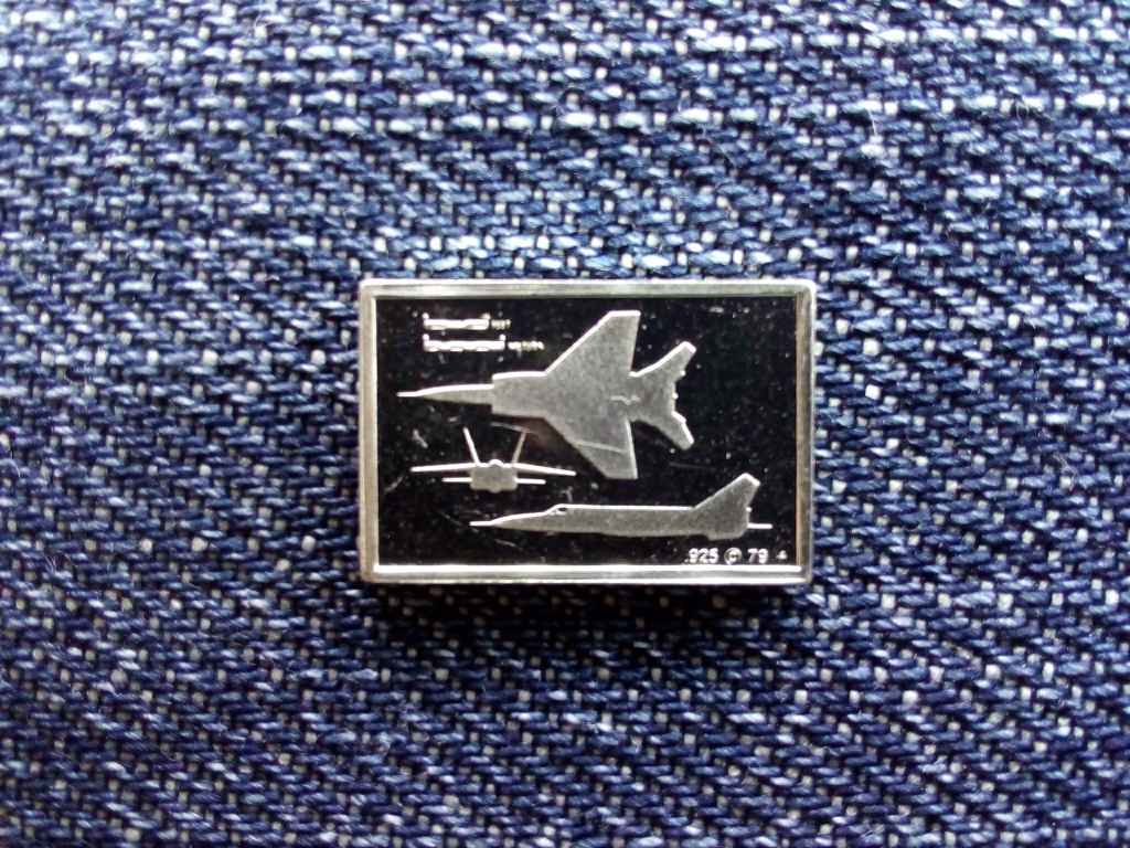 USA Franklin Rep&uuml;lős Mini-Ingot Mikoyan MiG-25 Foxbat .925 ez&uuml;st
