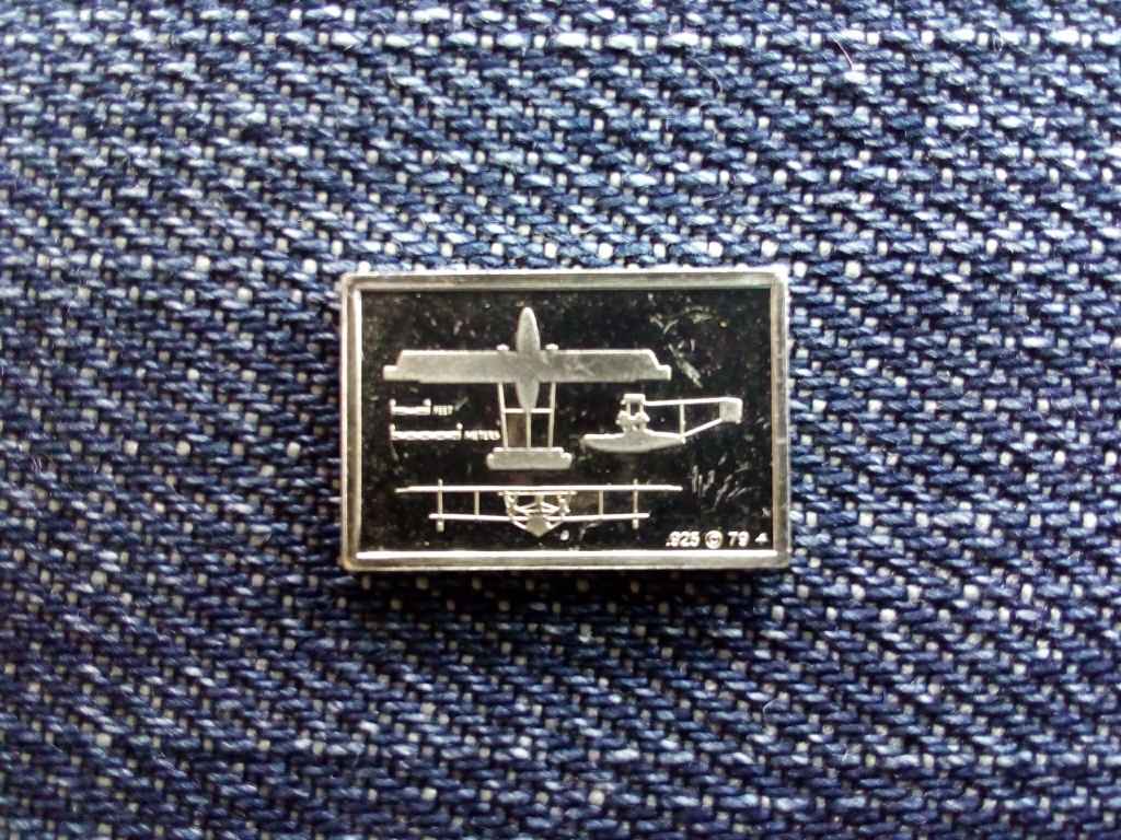 USA Franklin Rep&uuml;lős Mini-Ingot Navy-Curtiss NC-4 .925 ez&uuml;st