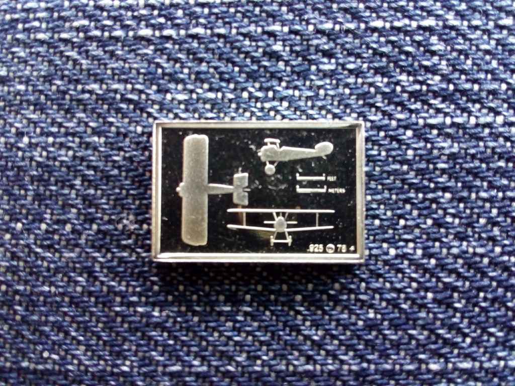 USA Franklin Rep&uuml;lős Mini-Ingot Sopwith Camel .925 ez&uuml;st