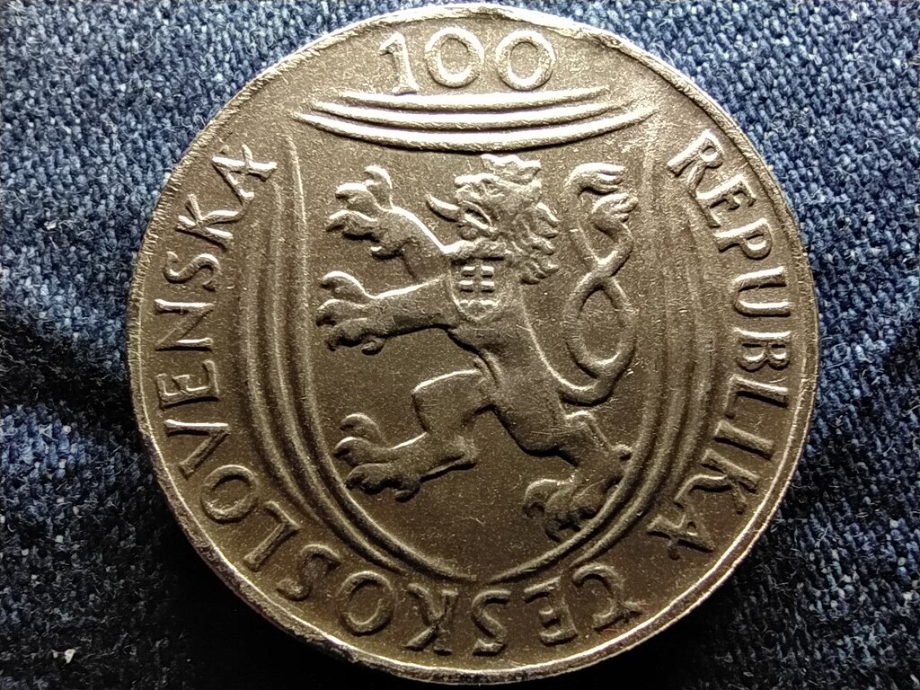 Csehszlov&aacute;kia Kommunista P&aacute;rt .500 ez&uuml;st 100 Korona
