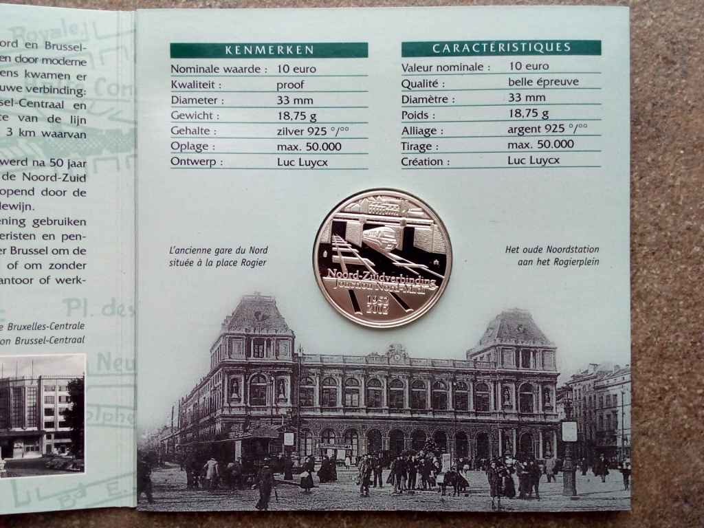 Belgium Belga vas&uacute;ti rendszer .925 ez&uuml;st 10 Euro