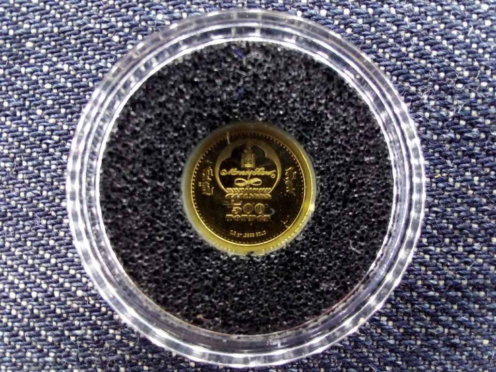 Mong&oacute;lia Bagoly .999 arany 500 Tugrik 0,5g