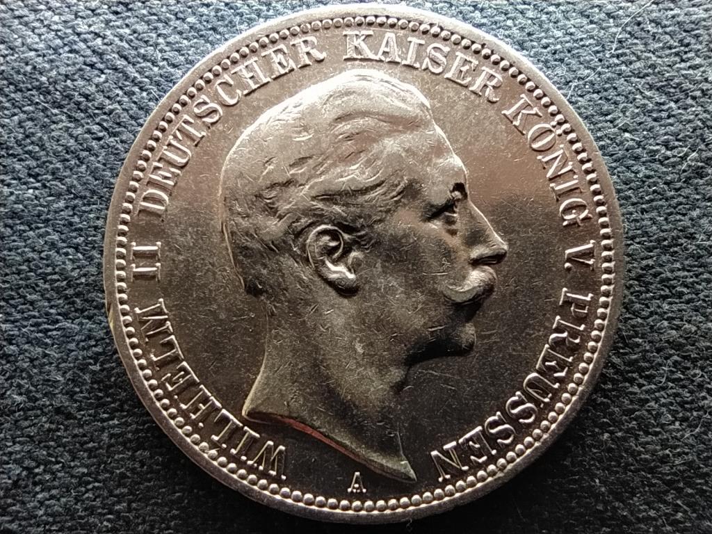 N&eacute;metorsz&aacute;g M&aacute;sodik Birodalom  II. Vilmos (1888-1918) .900 ez&uuml;st 3 M&aacute;rka