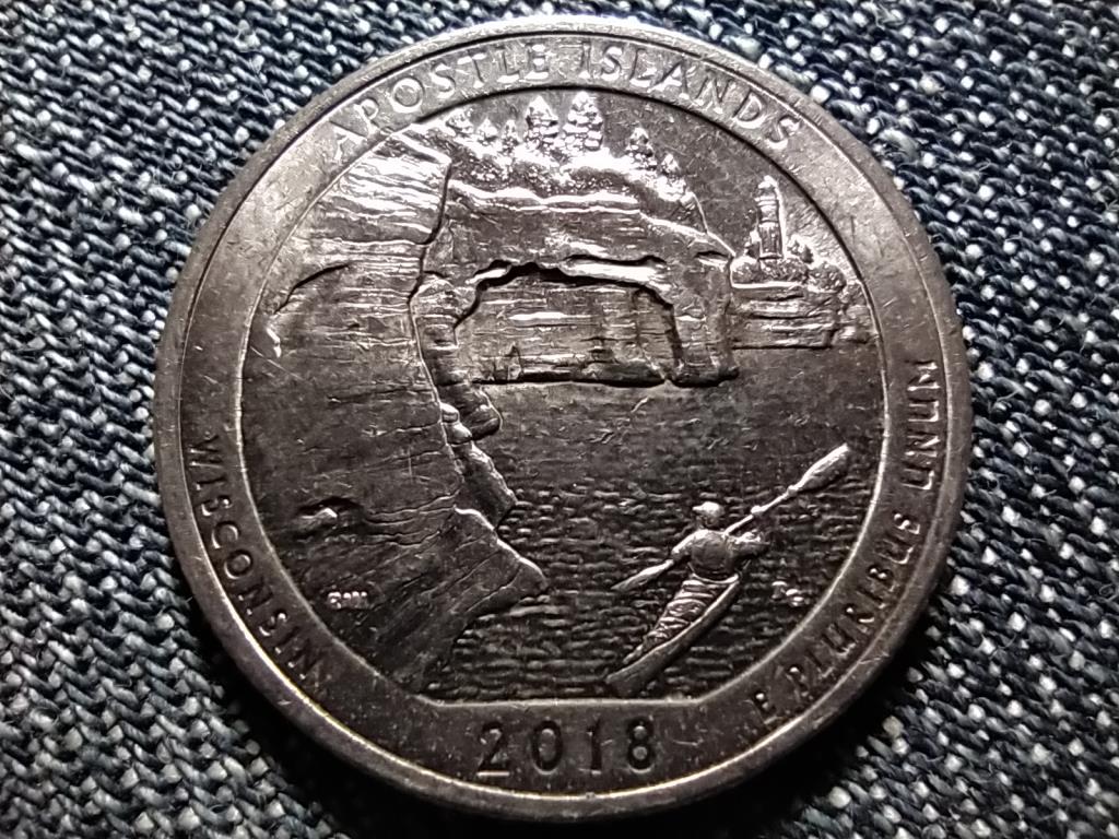 USA A gy&ouml;ny&ouml;rű Amerika Wisconsin 1/4 Doll&aacute;r