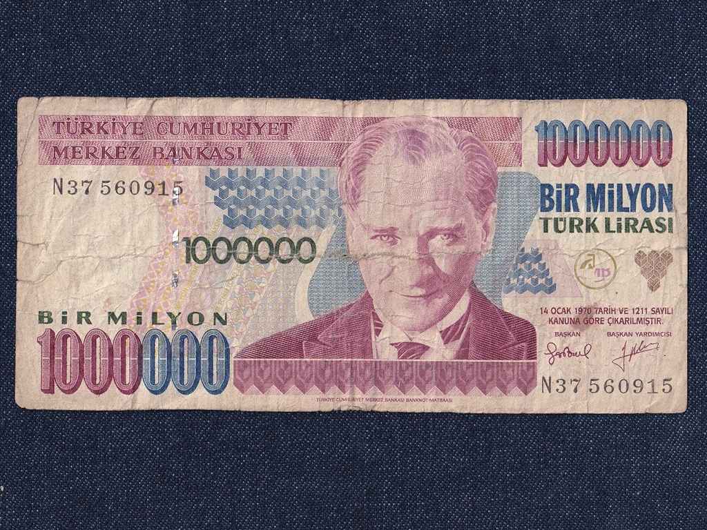 T&ouml;r&ouml;korsz&aacute;g 1 milli&oacute; L&iacute;ra bankjegy