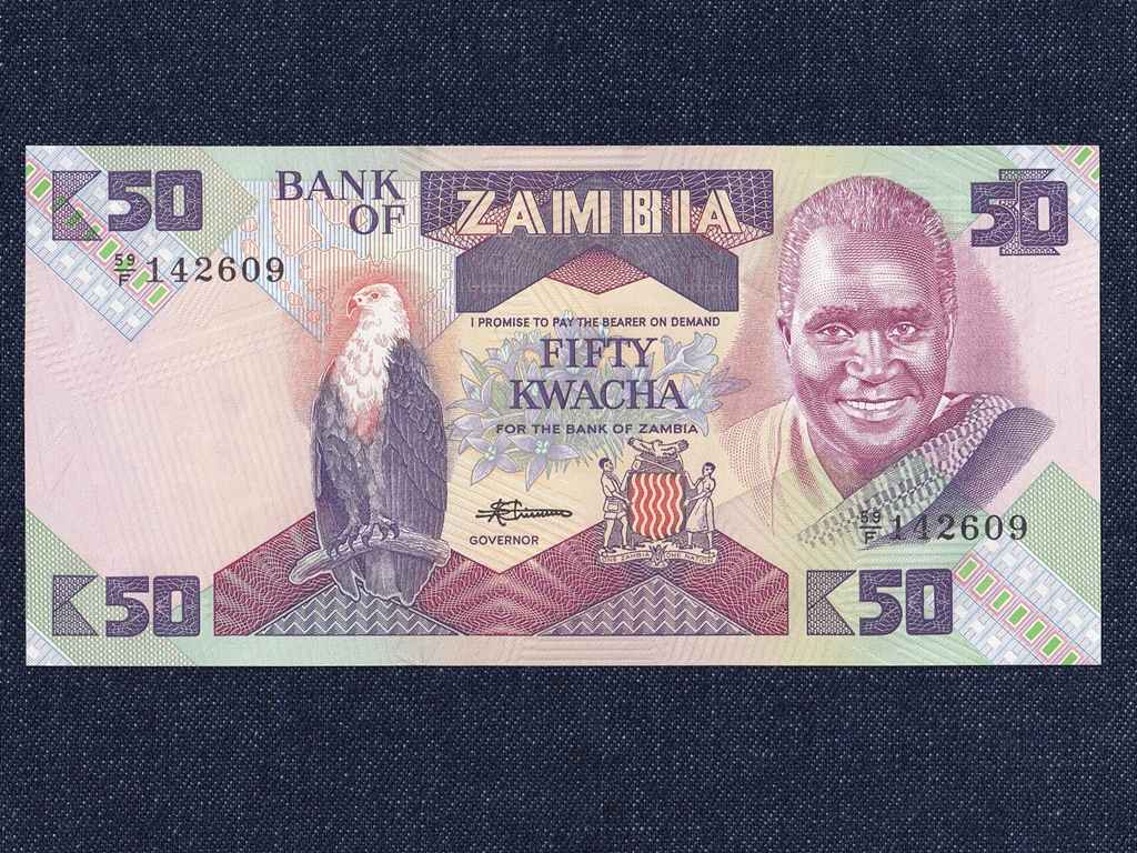 Zambia 50 Kwacha bankjegy
