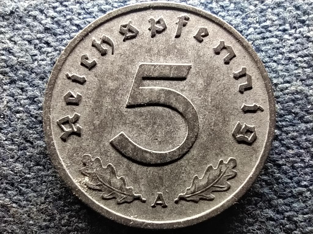 N&eacute;metorsz&aacute;g Horogkeresztes 5 birodalmi pfennig