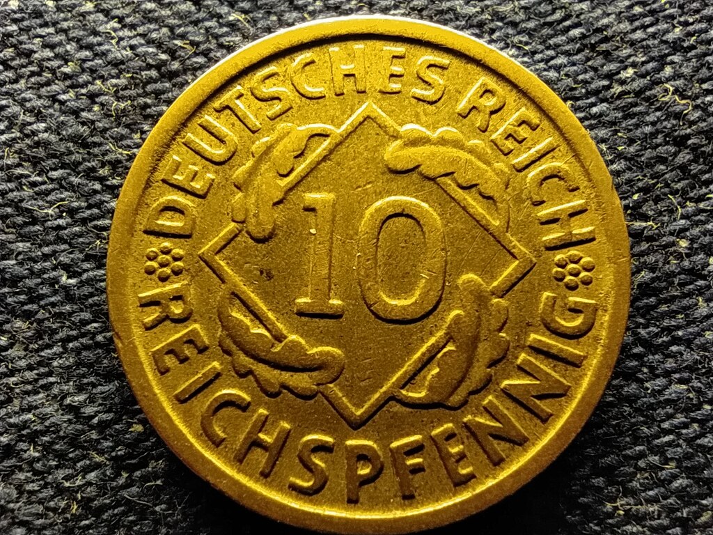 N&eacute;metorsz&aacute;g Weimari K&ouml;zt&aacute;rsas&aacute;g (1919-1933) 10 birodalmi pfennig
