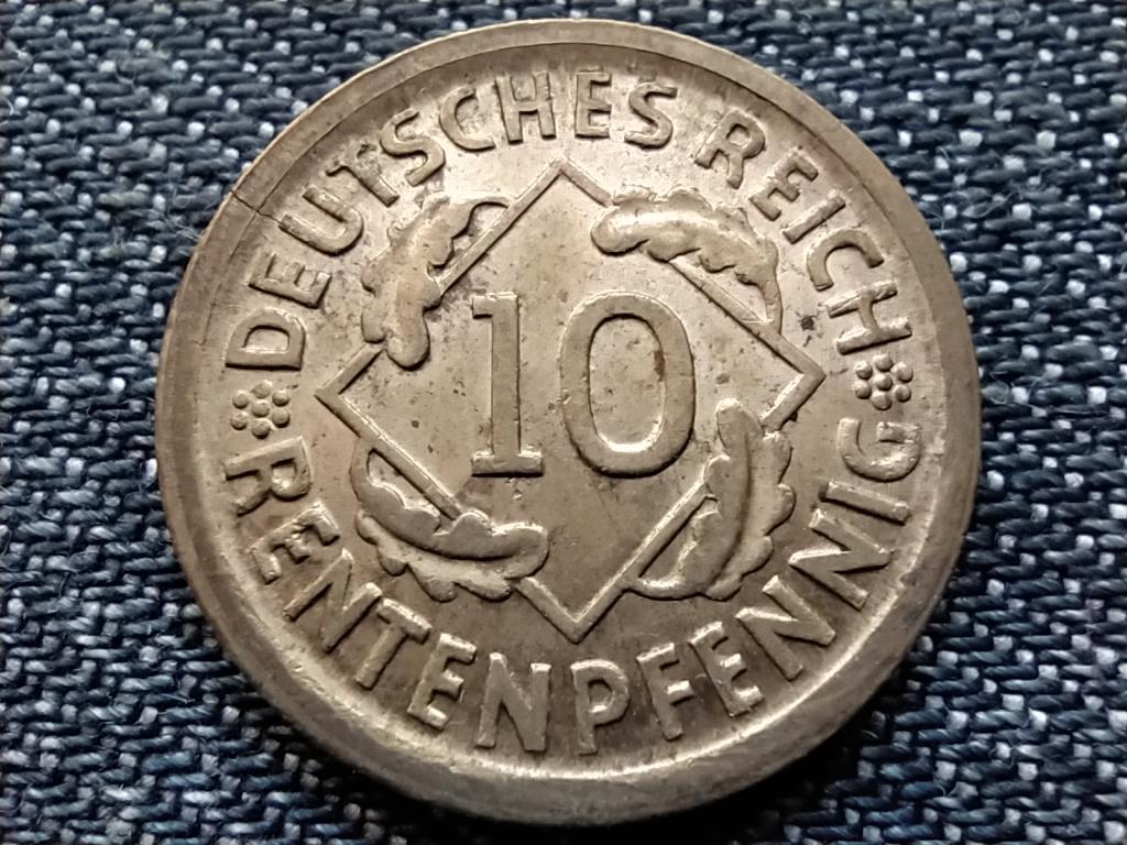 N&eacute;metorsz&aacute;g Weimari K&ouml;zt&aacute;rsas&aacute;g (1919-1933) 10 Rentenpfennig
