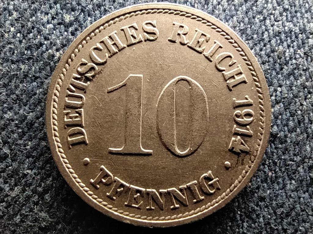 N&eacute;metorsz&aacute;g M&aacute;sodik Birodalom II. Vilmos (1888-1918) 10 Pfennig