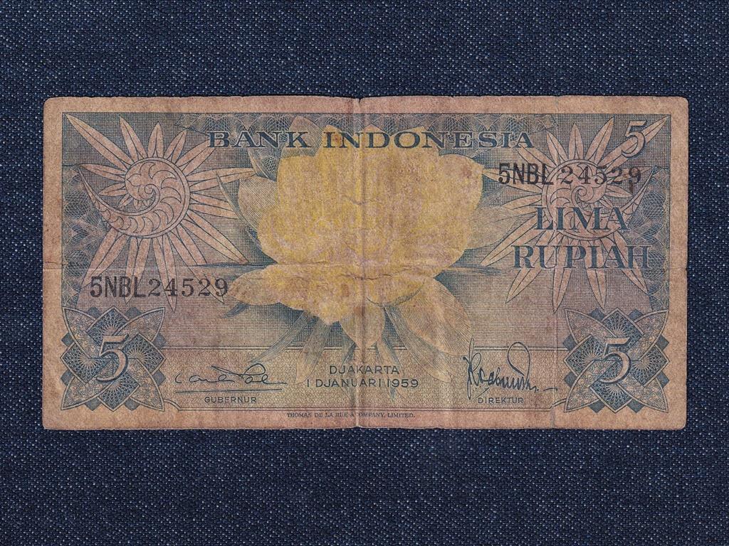 Indon&eacute;zia 5 R&uacute;pia bankjegy