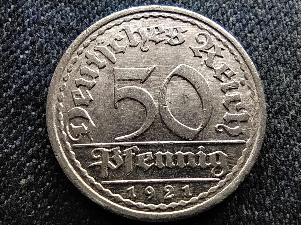 N&eacute;metorsz&aacute;g Weimari K&ouml;zt&aacute;rsas&aacute;g (1919-1933) 50 Pfennig