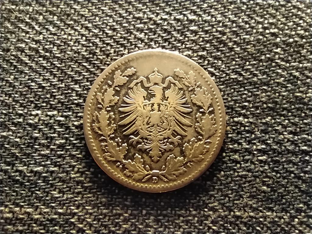 N&eacute;metorsz&aacute;g M&aacute;sodik Birodalom I. Vilmos (1871-1888) .900 ez&uuml;st 50 Pfennig