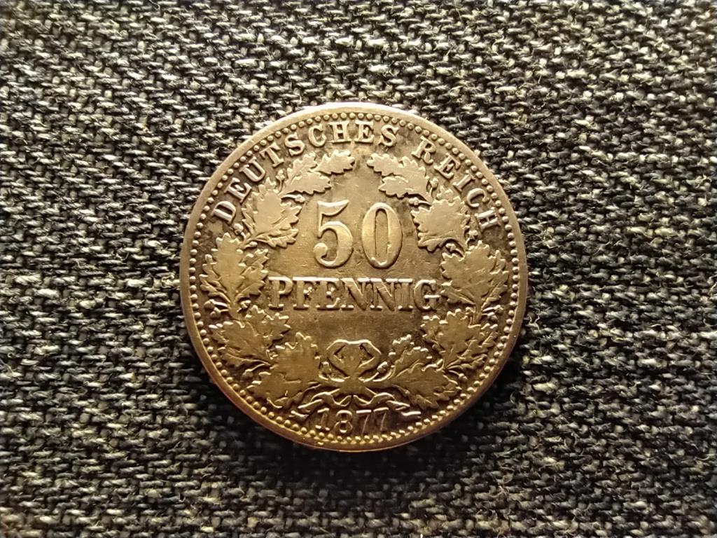 N&eacute;metorsz&aacute;g M&aacute;sodik Birodalom I. Vilmos (1871-1888) .900 ez&uuml;st 50 Pfennig